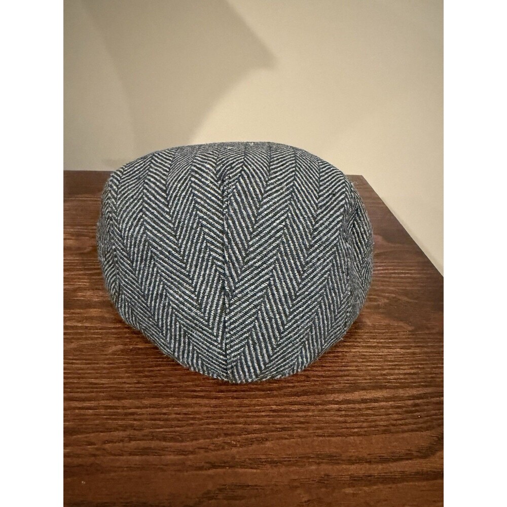 Boston Scally Co XL Flat Cap Grey Herringbone Peaky Blinders Newsboy Driver Hat - Picture 5 of 7